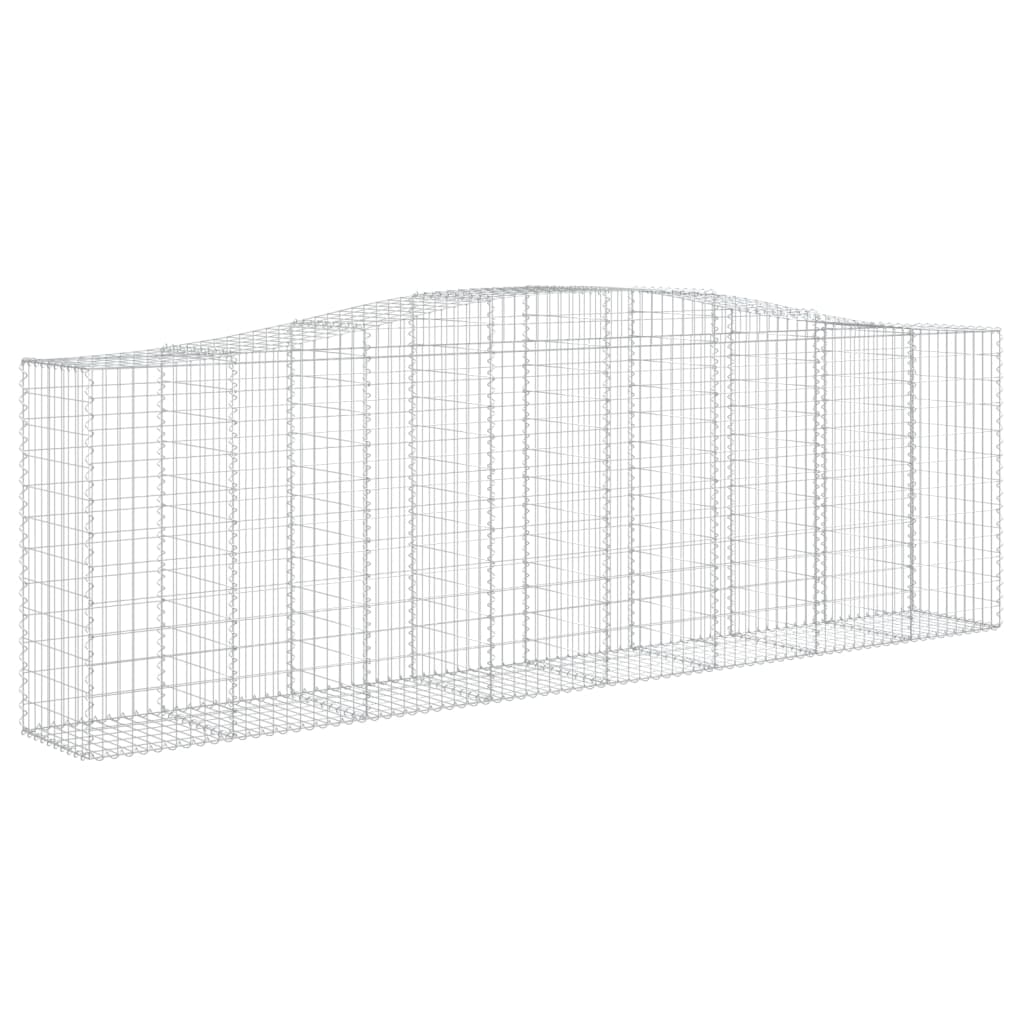 Arched Gabion Baskets 5 pcs 157.5"x19.7"x47.2"/55.1" Galvanized Iron