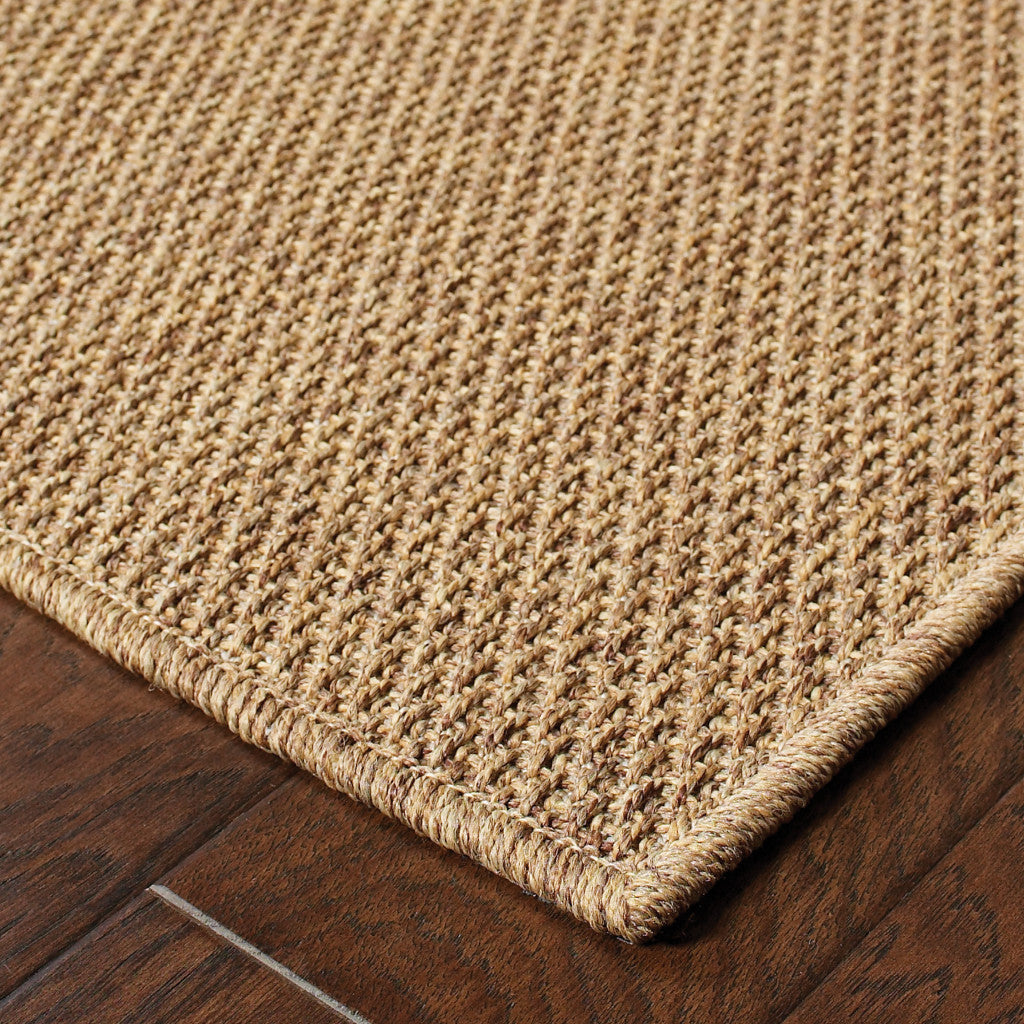 2' X 4' Tan Stain Resistant Indoor Outdoor Area Rug