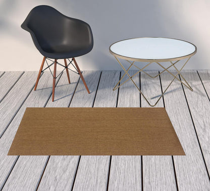 2' X 4' Tan Stain Resistant Indoor Outdoor Area Rug