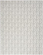 9' X 12' Grey Floral Stain Resistant Non Skid Area Rug