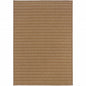 2' X 4' Tan Striped Stain Resistant Indoor Outdoor Area Rug