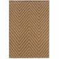 4' X 6' Tan Geometric Stain Resistant Indoor Outdoor Area Rug