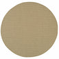 8' X 8' Beige Round Stain Resistant Indoor Outdoor Area Rug