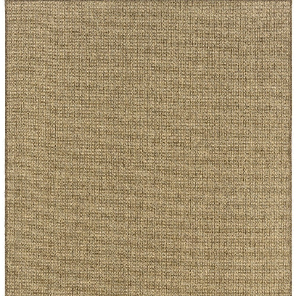 7' X 10' Tan Stain Resistant Indoor Outdoor Area Rug