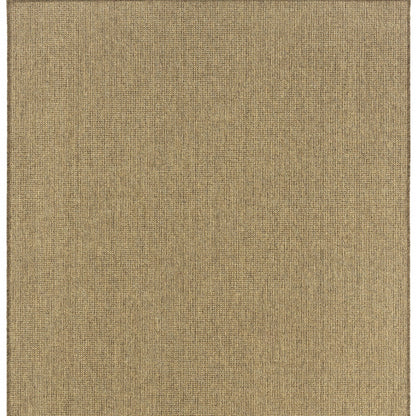 7' X 10' Tan Stain Resistant Indoor Outdoor Area Rug