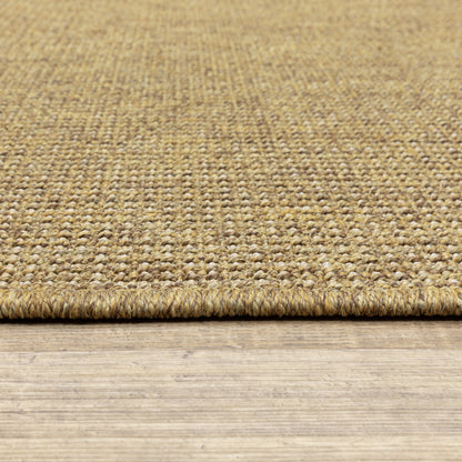 7' X 10' Tan Stain Resistant Indoor Outdoor Area Rug