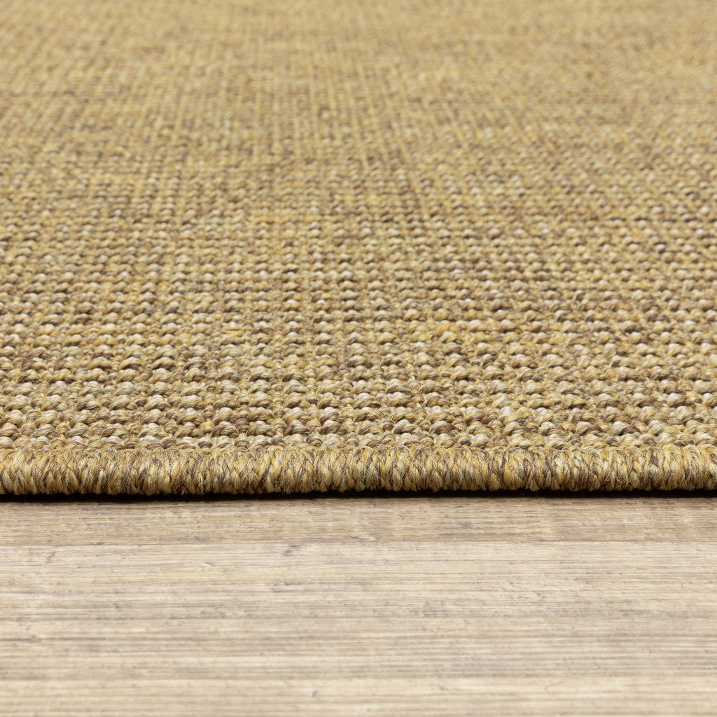 8' X 11' Tan Stain Resistant Indoor Outdoor Area Rug