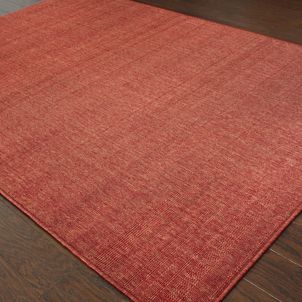 2' X 4' Red Stain Resistant Indoor Outdoor Area Rug