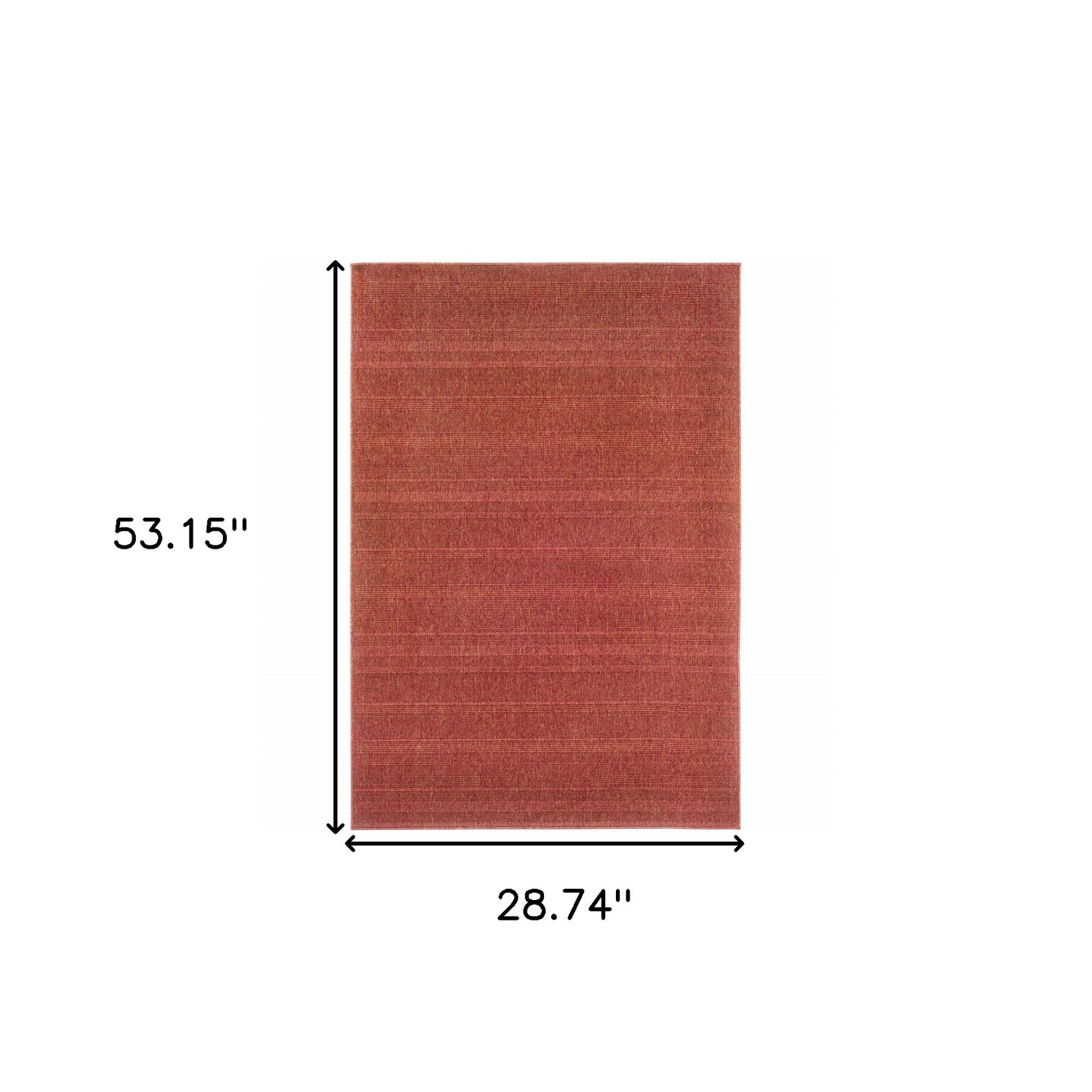 2' X 4' Red Stain Resistant Indoor Outdoor Area Rug