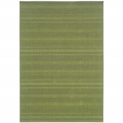 5' X 8' Green Stain Resistant Indoor Outdoor Area Rug