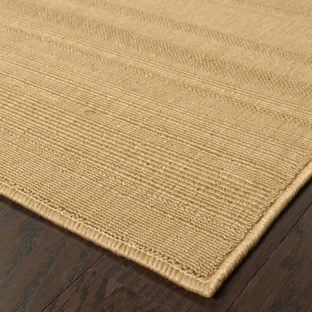 2' X 8' Beige Stain Resistant Indoor Outdoor Area Rug