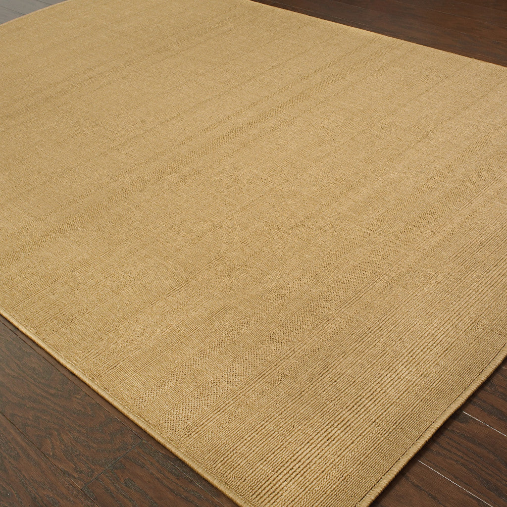 7' X 10' Beige Stain Resistant Indoor Outdoor Area Rug