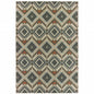 7' X 9' Gray Geometric Stain Resistant Indoor Outdoor Area Rug