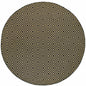 8' X 8' Black and Tan Round Geometric Stain Resistant Indoor Outdoor Area Rug