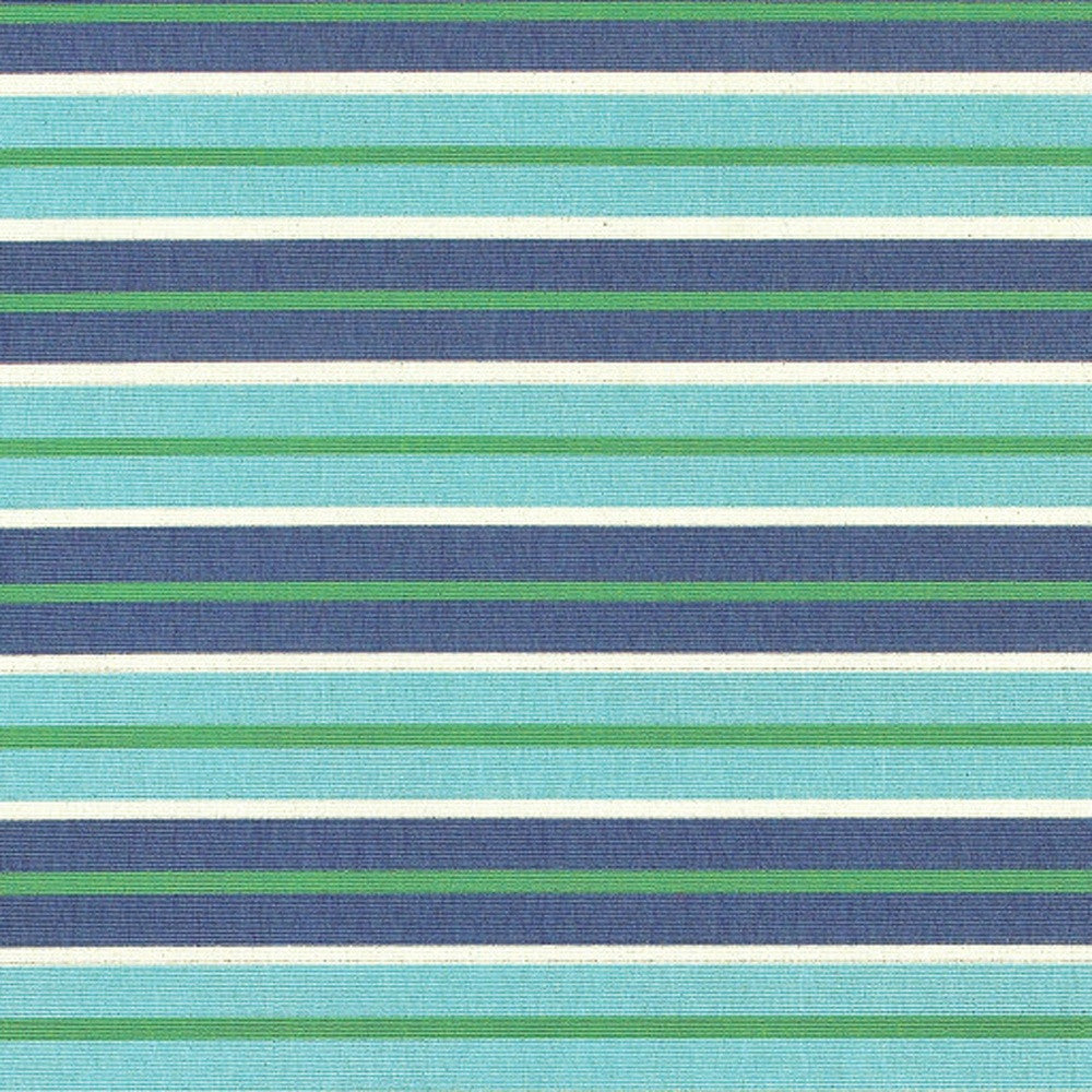 5' X 8' Blue and Green Geometric Stain Resistant Indoor Outdoor Area Rug