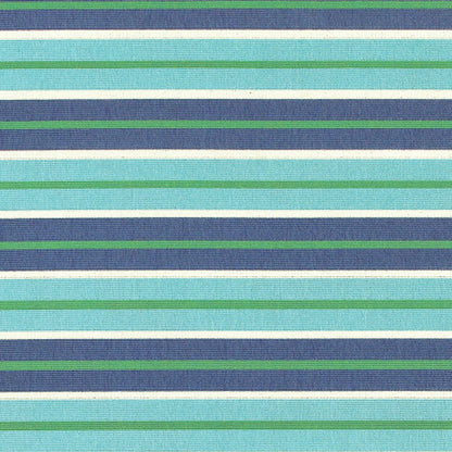 5' X 8' Blue and Green Geometric Stain Resistant Indoor Outdoor Area Rug