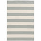 9' X 13' Gray and Ivory Geometric Stain Resistant Indoor Outdoor Area Rug