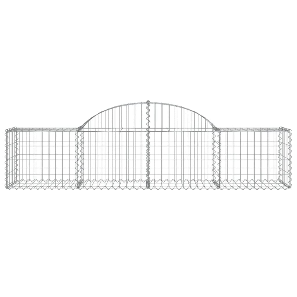 Arched Gabion Baskets 11 pcs 78.7"x19.7"x15.7"/23.6" Galvanized Iron