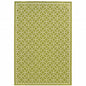 9' X 13' Green and Ivory Geometric Stain Resistant Indoor Outdoor Area Rug