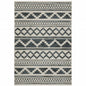 3' X 5' Blue and Beige Geometric Stain Resistant Indoor Outdoor Area Rug