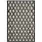 3' X 5' Beige and Black Geometric Stain Resistant Indoor Outdoor Area Rug