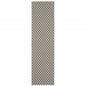 2' X 7' Beige Geometric Stain Resistant Indoor Outdoor Area Rug