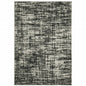 3' X 5' Beige and Black Abstract Stain Resistant Indoor Outdoor Area Rug