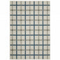 3' X 5' Blue and Beige Geometric Stain Resistant Indoor Outdoor Area Rug