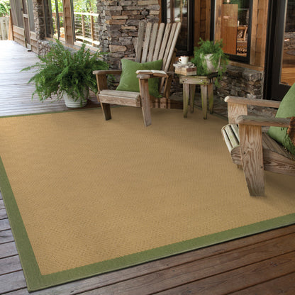 2' X 4' Beige Stain Resistant Indoor Outdoor Area Rug