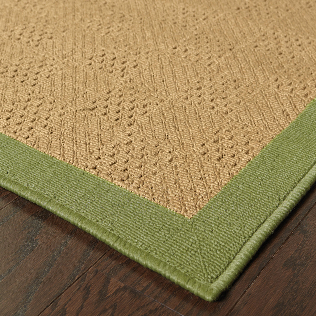 2' X 4' Beige Stain Resistant Indoor Outdoor Area Rug