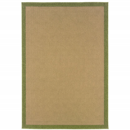 5' X 8' Beige Stain Resistant Indoor Outdoor Area Rug