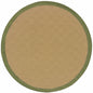 8' X 8' Beige Round Stain Resistant Indoor Outdoor Area Rug