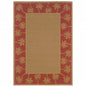 9' X 13' Beige Stain Resistant Indoor Outdoor Area Rug