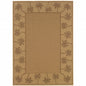 7' X 10' Beige Stain Resistant Indoor Outdoor Area Rug