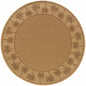 8' X 8' Beige Round Stain Resistant Indoor Outdoor Area Rug