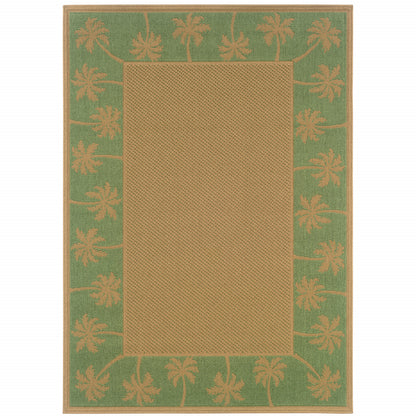 2' X 4' Beige Stain Resistant Indoor Outdoor Area Rug