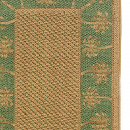 2' X 8' Beige Stain Resistant Indoor Outdoor Area Rug