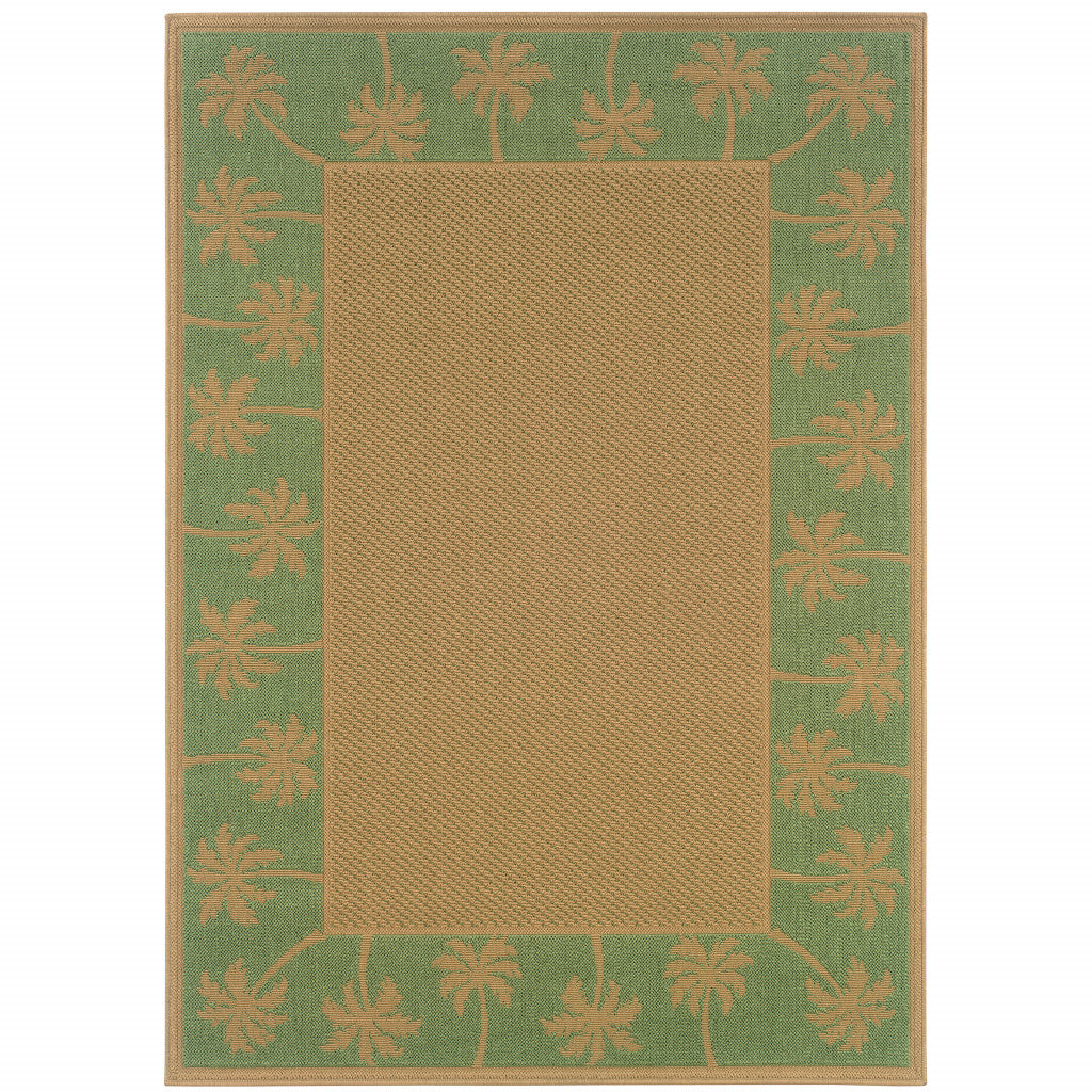 4' X 6' Beige Stain Resistant Indoor Outdoor Area Rug