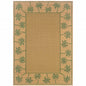 7' X 10' Beige Stain Resistant Indoor Outdoor Area Rug