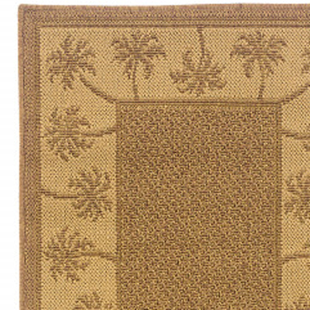 2' X 8' Tan Stain Resistant Indoor Outdoor Area Rug