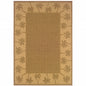 7' X 10' Tan Stain Resistant Indoor Outdoor Area Rug