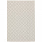 3' X 5' Gray and Ivory Geometric Stain Resistant Indoor Outdoor Area Rug