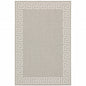 5' X 7' Gray and Ivory Stain Resistant Indoor Outdoor Area Rug