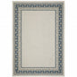 3' X 5' Blue and Beige Stain Resistant Indoor Outdoor Area Rug