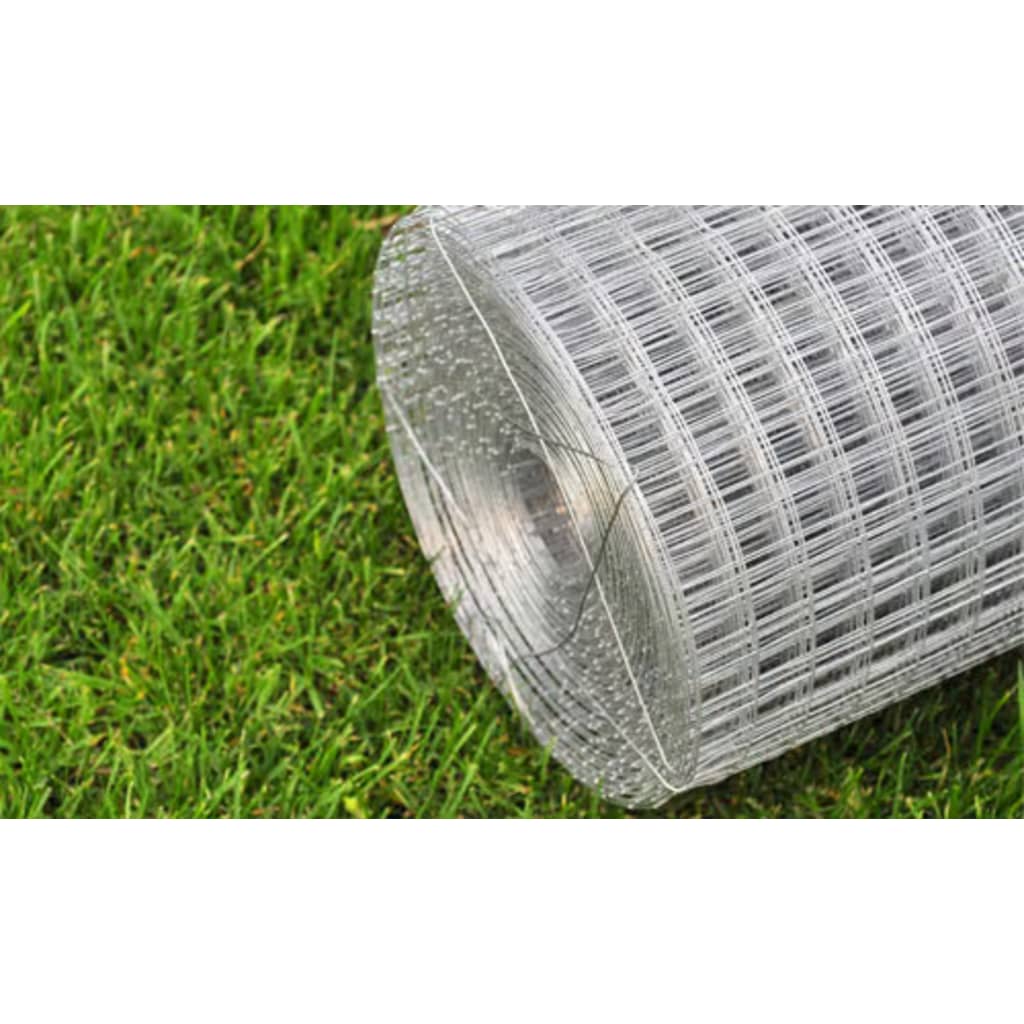 Chicken Wire Fence Galvanized Steel 82'x3.3' Silver