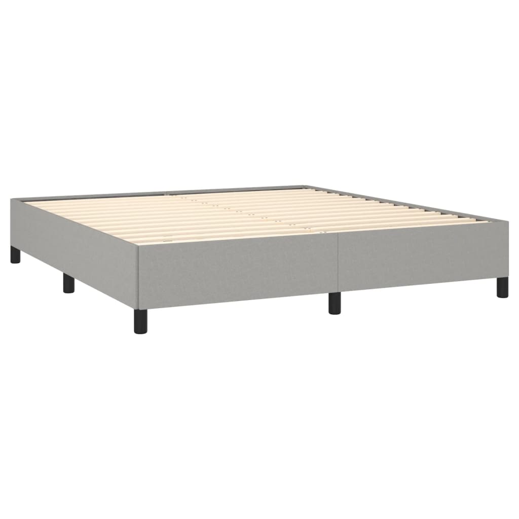 Bed Frame without Mattress Light Gray 59.8"x79.9" Queen Fabric