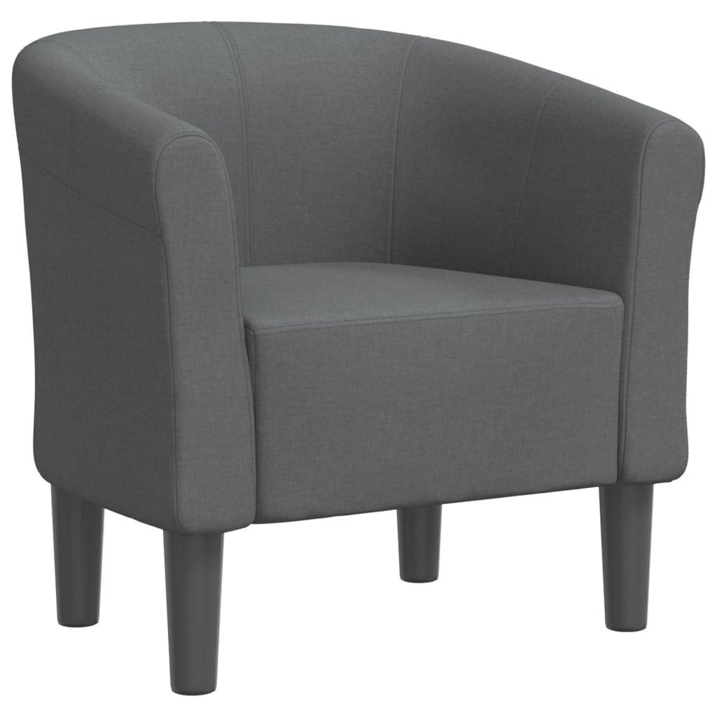 Tub Chair Dark Gray Fabric