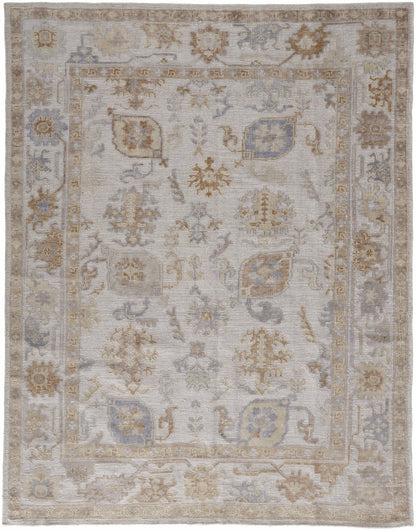 2' X 3' Ivory and Tan Medallion Handmade Distressed Indoor Outdoor Area Rug