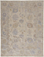 12' X 15' Beige and Blue Medallion Distressed Indoor Outdoor Area Rug