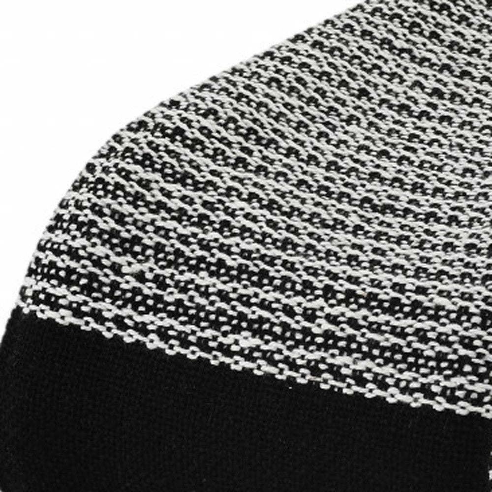 Black and White Woven Cotton Checkered Throw Blanket